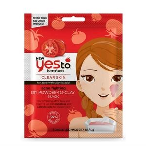 New Yes To Tomatoes Clear Skin DIY Powder-to-Clay Mask Set Of 2